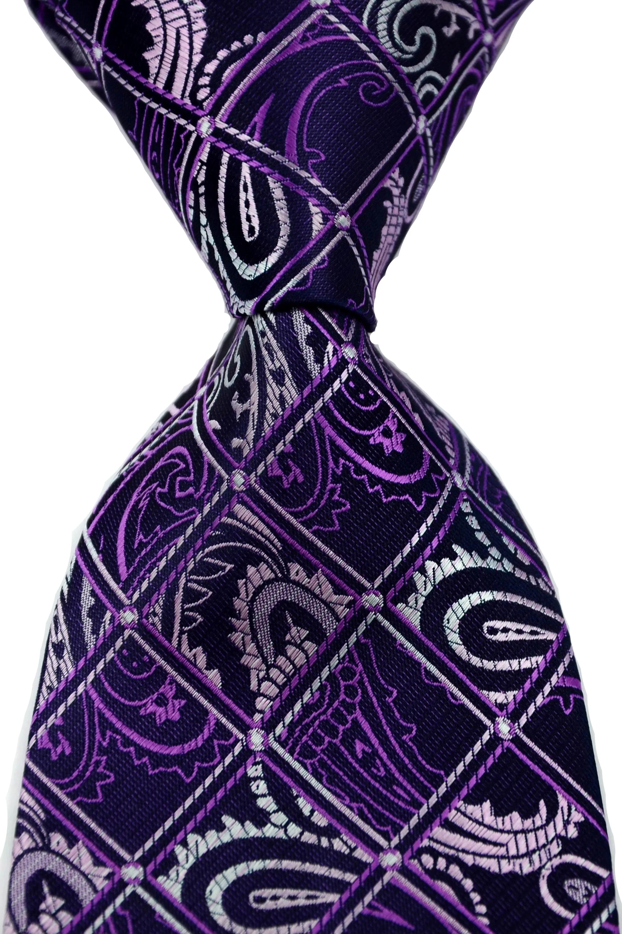 

Men's Plaid Tie Silk Paisley Gold Red Green Necktie Formal Business Luxury Wedding Party Fashion Neckties
