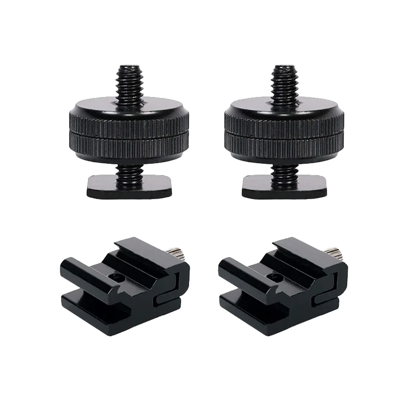 

1/4 Inch Hot Shoe Mount Adapter Camera Mount Tripod Screw and Cold Shoe Flash Stand Adapter For DSLR Camera and Flash Mount