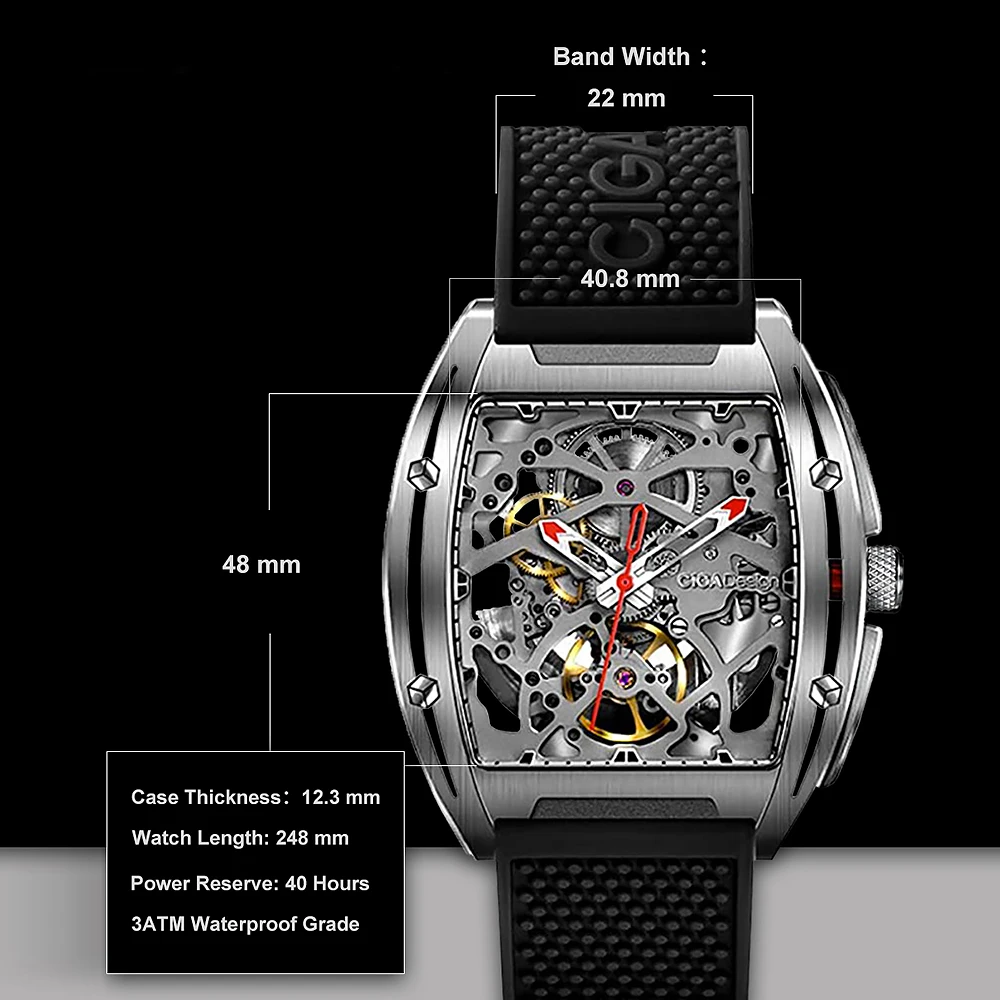 CIGA DESIGN Z Series Watches Men Business Automatic Mechanical Clock CIGA Luxury Watch Waterproof  Clock Men's Wristwatch Clock