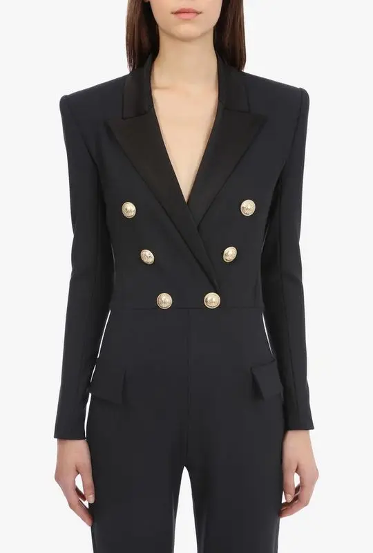 

High Quality Black Long Sleeve V-neck Elegant Jumpsuit Party Fashion Jumpsuit Vestidos