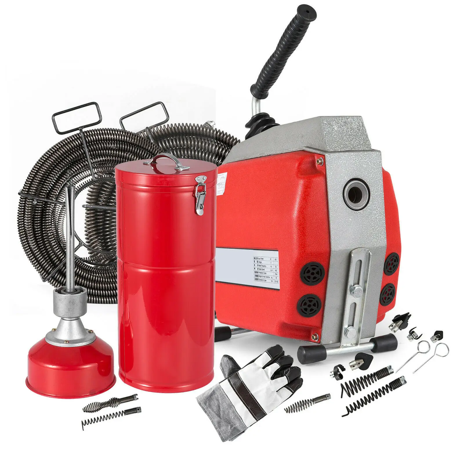 

20mx22mm Spirals 690W Electric Drain Cleaner Machine
