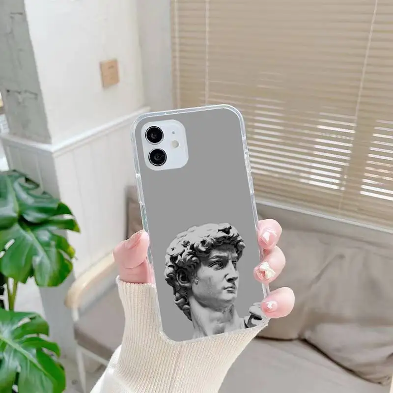 

Vintage Funny Plaster Phone Case For iphone 7 8 plus x xr xs 11 12 mini pro max transparent nax fundas cover