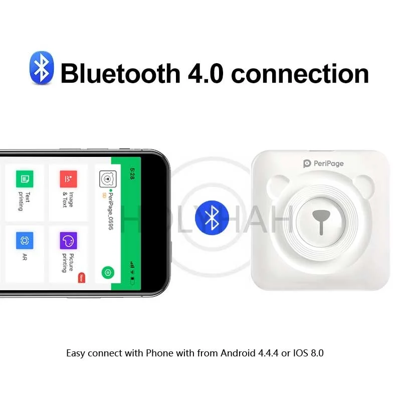 Портативный термопринтер Peripage a6 принтер для бирок bluetooth мягкая