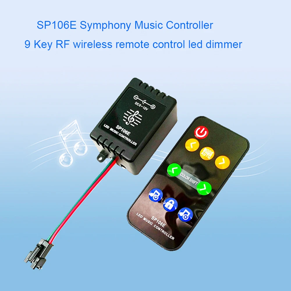 DC12-24V 5m SM5050-30/60leds/m WS2811 SP106E + Power Supply RF Wireless Symphony Controller LED Light Strip Set | Лампы и освещение