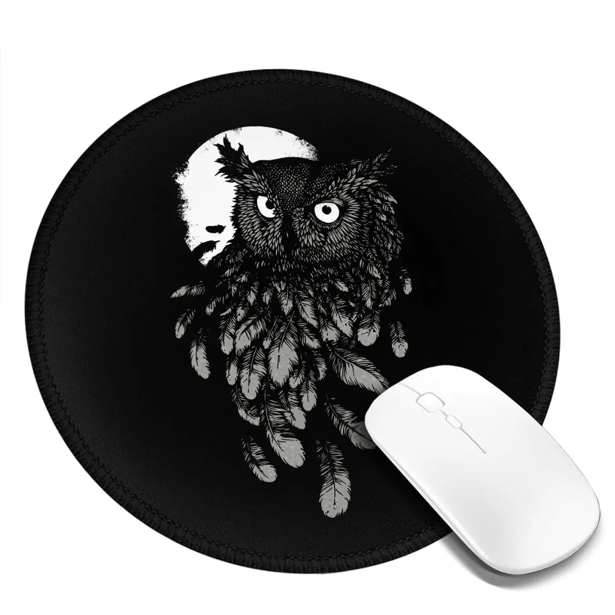 

Owl Mouse Pad Vanishing in the Night High Quality Rubber Mousepad Anti-Slip Luxury Picture Desk Mouse Mat