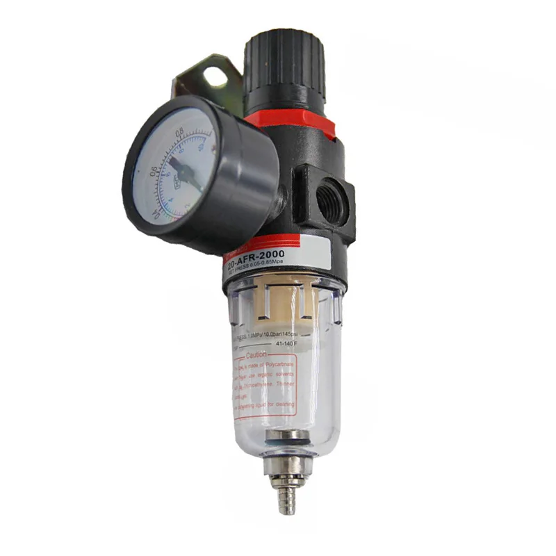 

Mini 1/4 BSP Air Filter Pressure Regulator Gauge In Line Moisture Trap Tool UK!