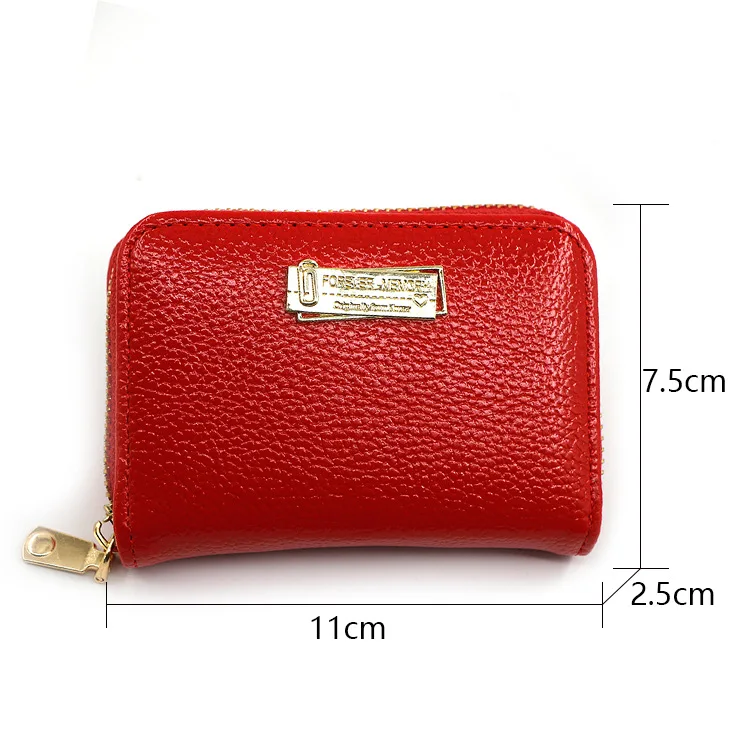 

PURDORED 1 Pc 9 Slots Card Holder for Women Female Business Card Case Leather Lady PU Leather Bank Cards Holder Coin Purse