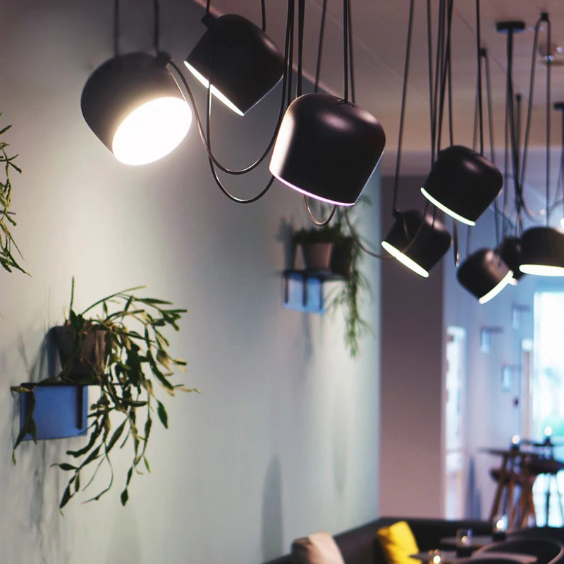 

Vintage Retro Black White Chandelier Fixtures For Dining Living Room Home Kitchen Decor Chambre Industrial Drum Hanging Lamp