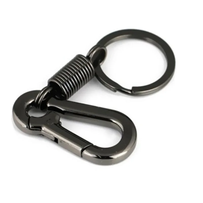 

Car climbing hook spring keychain simple and powerful carabiner keychain accessories metal retro keychain wholesale