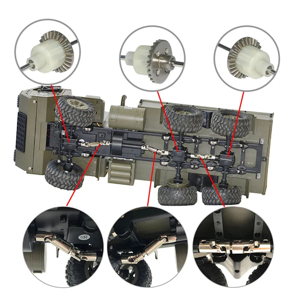 Металлическая Шестерня прочная передняя + Центральная задняя ось в сборе