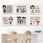 Настенная картина на Хэллоуин, страшная семья, наряд, призрак, боится, Настенная картина, скандинавские плакаты и принты, настенные картины, декор для детской комнаты