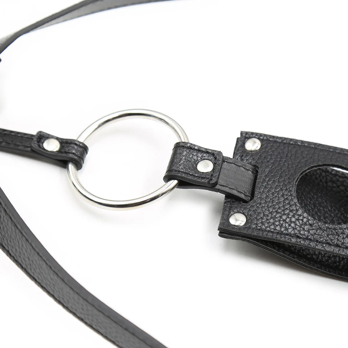 Кожаное Целомудрие для геев 18 см с силиконовой реалистичной пробкой Анальная