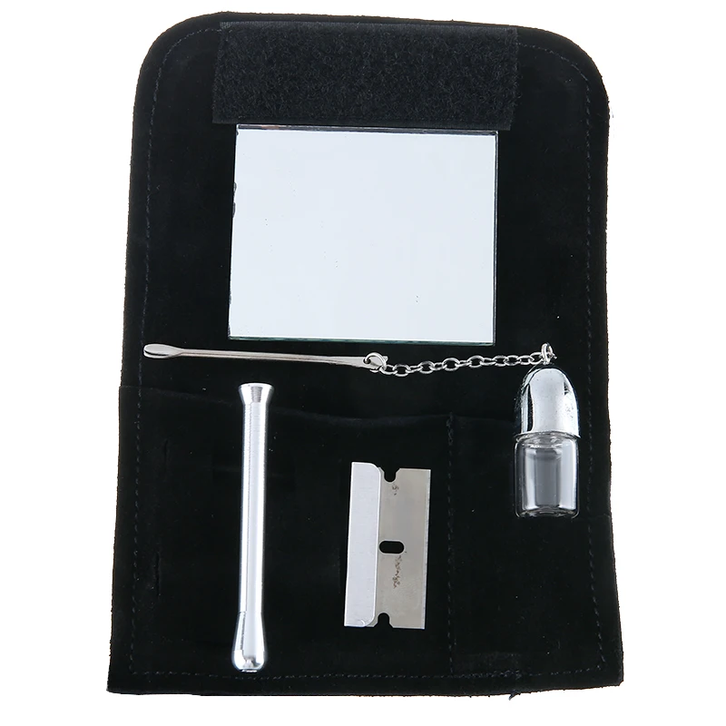 5 шт. новый кожаный мешок для табачных мешков + табак Snorter инструмент соломы Sniffer