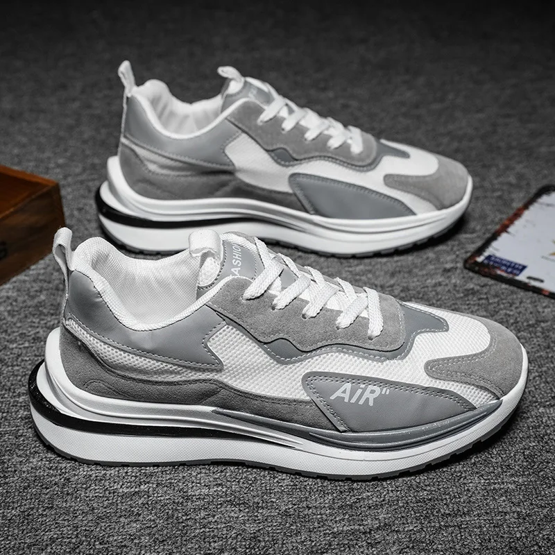 

The new trend of the Korean version of leisure sports shoes net surface breathable tide shoes thick soled men's Agam shoes