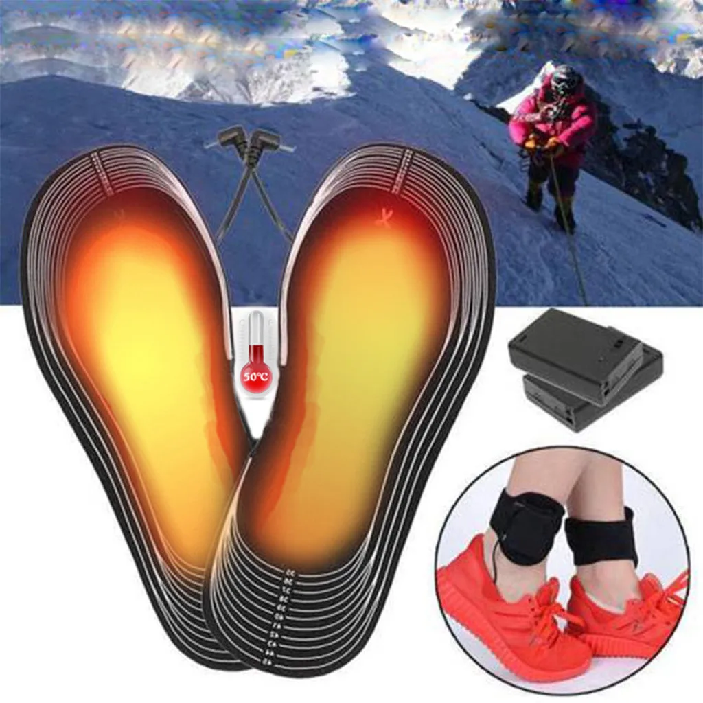 1 пара Подогреваемые стельки для обуви согревающие ног коврик носков зимние