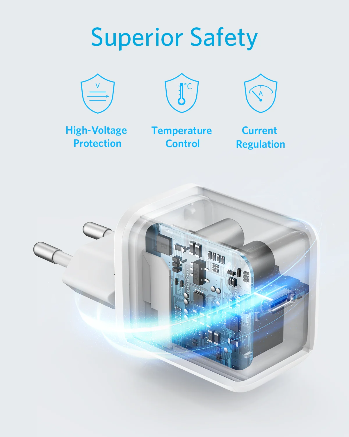 Anker-cargador USB C para iPhone 13, 20W, PIQ 3,0, PowerPort III r&aacute;pido, para iPhone, Xiaomi, Huawei, OnePlus, etc.-3