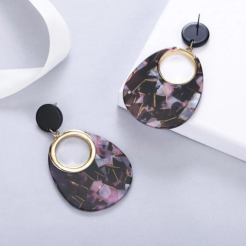 Женские акриловые серьги MAIKALE большие круглые серьги-капельки из смолы в стиле