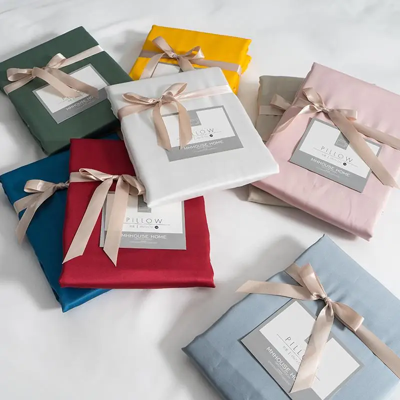 

100% nature mulberry Silk pillowcases Envelope Solid color pillow case pillow cover for healthy standard queen king multicolor