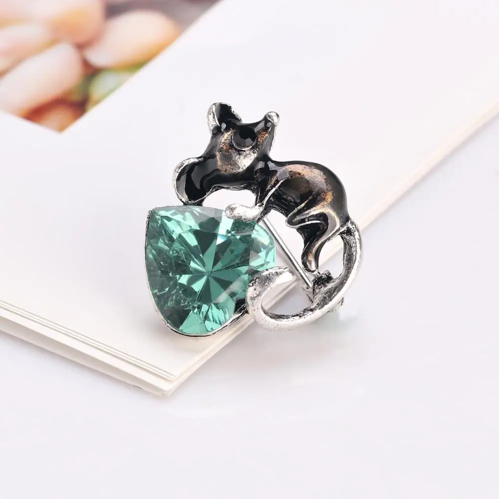 Женские Броши со стразами в форме животных металлические цветочные булавки