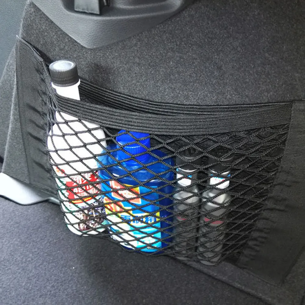 Car Interior Nets Trunk Seat Back Elastic Mesh Net Storage Bag Luggage Holder Pocket Organizer back bag | Автомобили и мотоциклы
