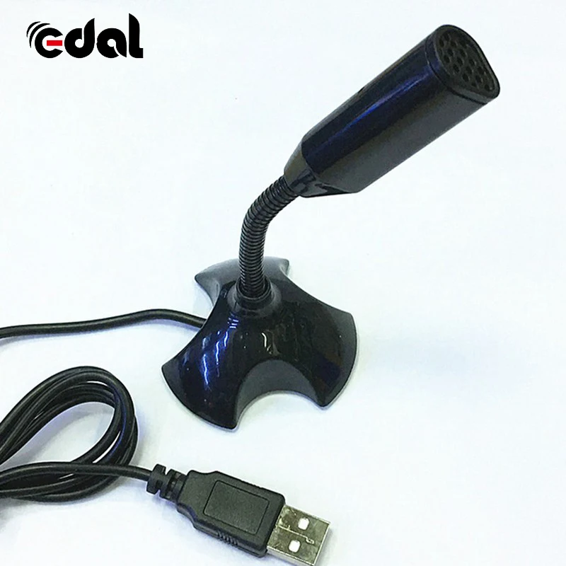 EDAL Portable Studio Speech Mini USB Microphone Stand Mic With Holder For Microfono Computer Microphones PC Laptop Mikrofon | Электроника