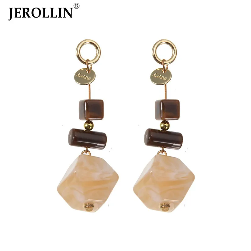 Женские полимерные серьги капельки JEROLLIN 5 цветов эффектные ювелирные изделия