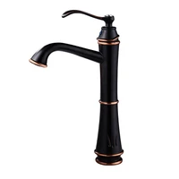 bathroom basin faucets solid brass deck mounted single handle hot cold sink mixer tap black oil brushed lavatory crane faucet