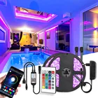 Светодиодная лента, гибкая лента RGB 5050 SMD 2835, 510 м, с пультом дистанционного управления Bluetooth, 12 в пост. Тока