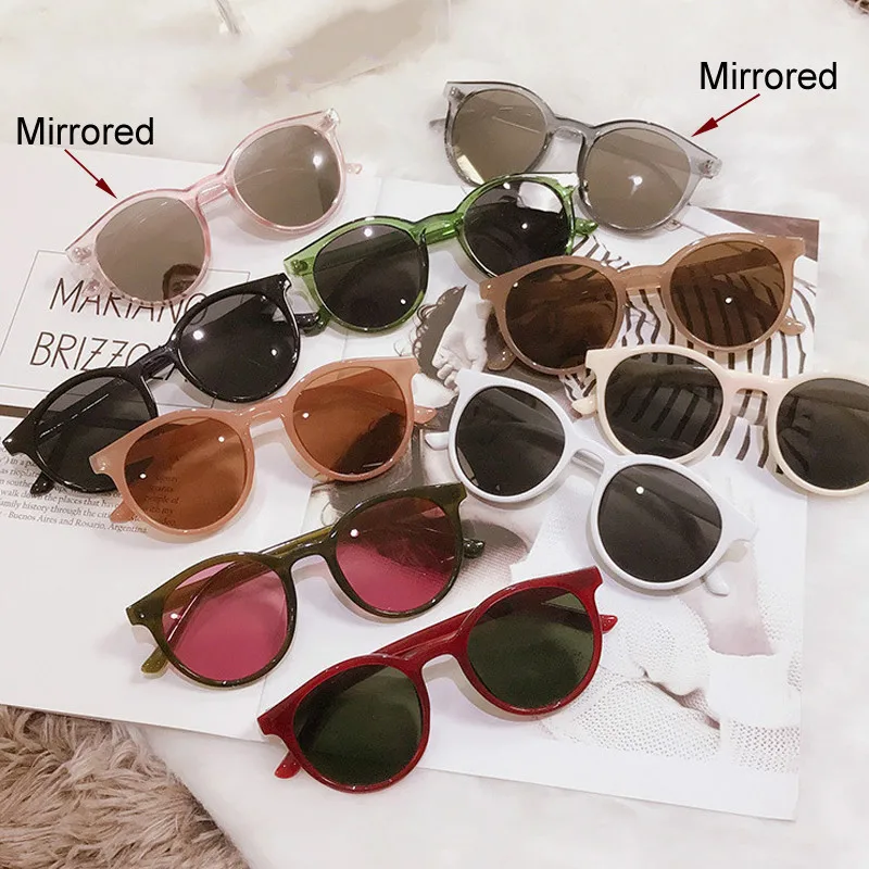 RBRARE милые круглые солнцезащитные очки для женщин в стиле ретро прозрачные