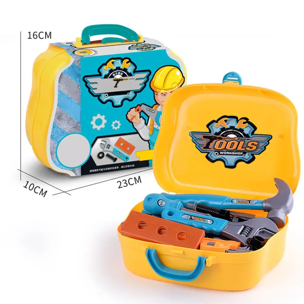 

14pcs Children Kids Portable Toolbox Toy Simulation Screwdriver Disassembly Repair Tool Set Kids Pretend Play Toys