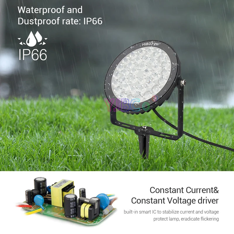 Умный светодиодный садовый светильник Miboxer 15 Вт RGB + CCT FUTC03 переменный ток 100 ~ 240 В