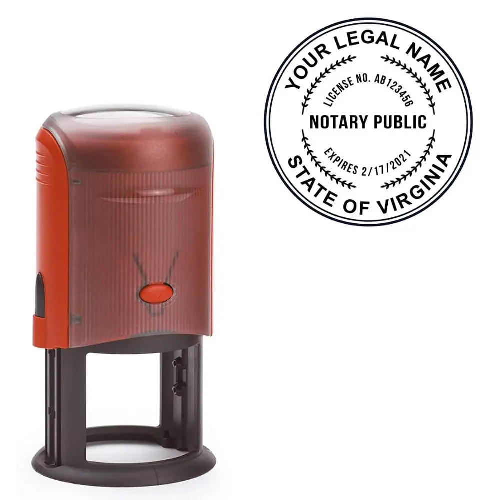 

Bbloop Round Notary Stamp for the State of West Virginia