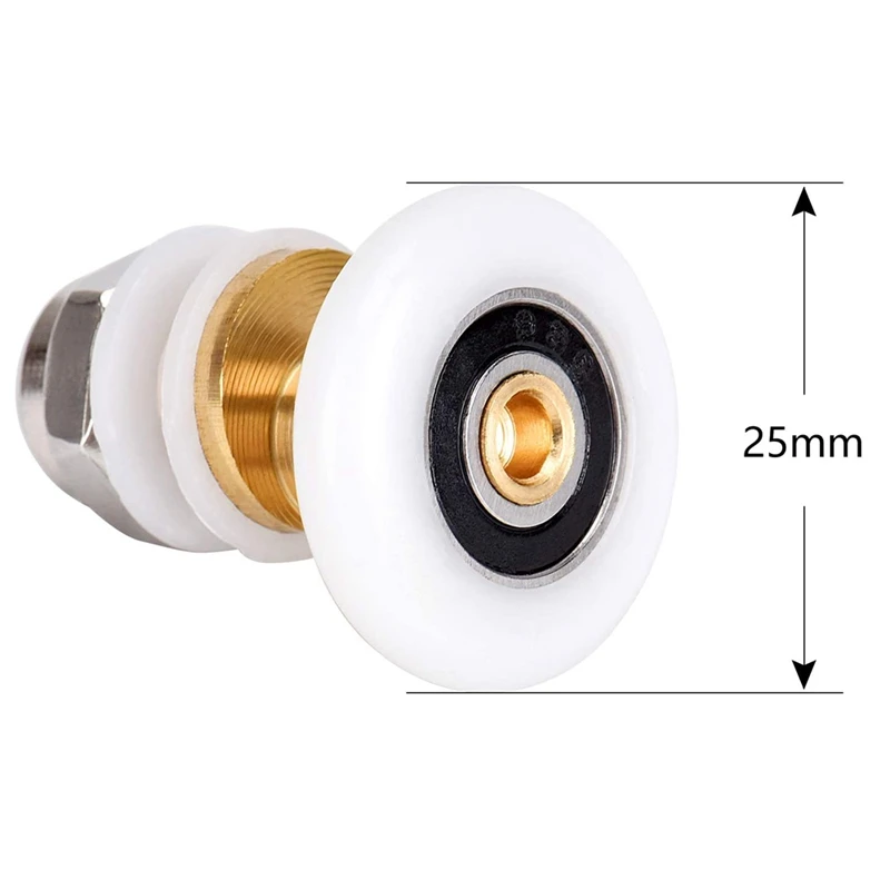 

AFBC 6PCS 27mm Shower Door Rollers for the Bathroom Glass Sliding Door Pulleys Wheels Ultra-Quiet Shower Glass Door Rollers