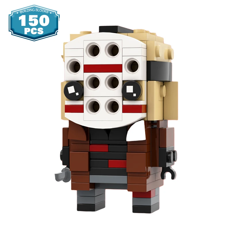 

MOC маска убийцы Jason Brickheadz, строительный блок, экшн-фигурка из фильма ужасов, модель куклы, строительные игрушки для детей