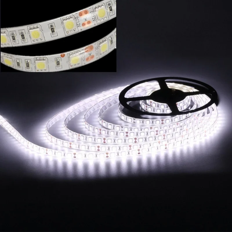 Светодиодный ночник 2 м/5 м RGB светодиодный светильник 12 В 2835 холодный белый 120 светодиодный/300 светодиодный SMD гибкий светодиодный светильник для украшения дома на открытом воздухе
