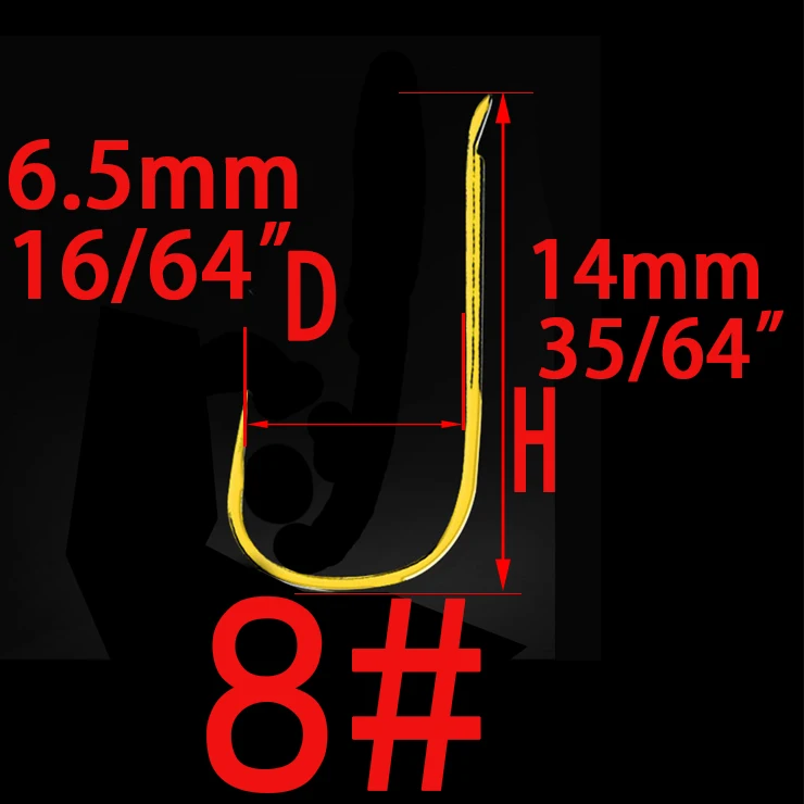 Non-barb Hook Size 8 100 шт. Размер#1-8# из высокоуглеродистой стали круглые крючки для ловли рыбы, пресноводные рыболовные крючки с отверстием, крепкие рыболовные снасти для карпа - Цвет: Non-barb Hook Size 8