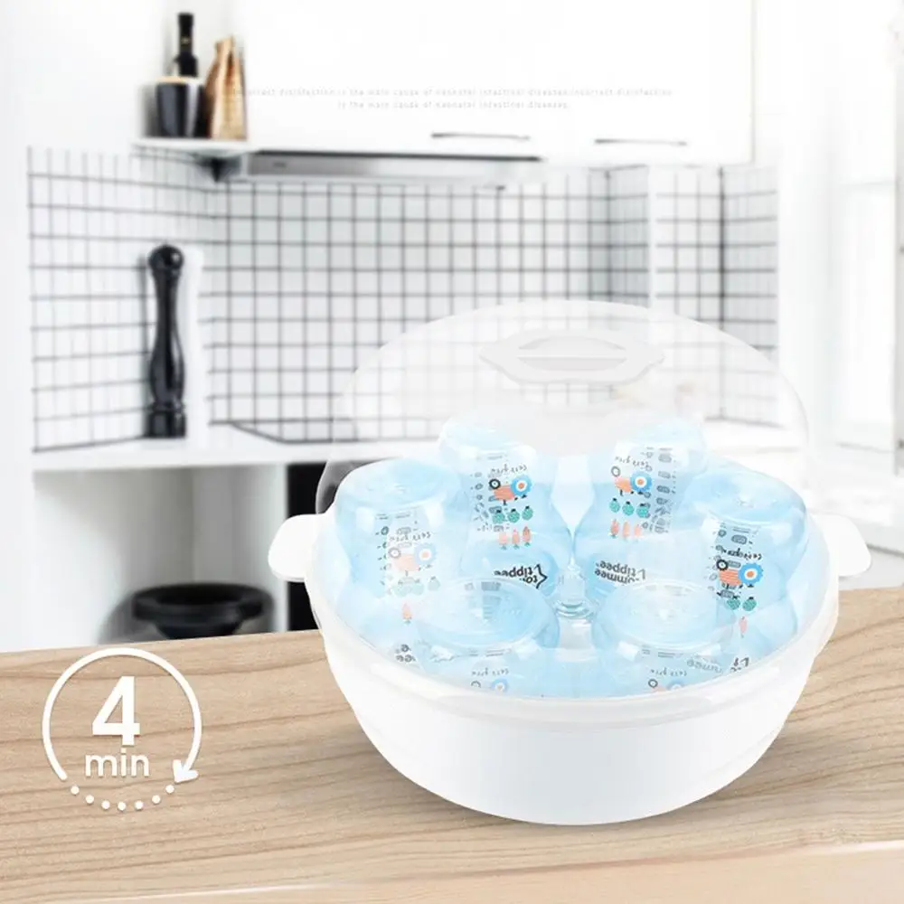 

Baby Microwave Bottle High Temperature Disinfection Nipple Box Sterilizer Bottle Holder Storage Box Baby Feeding Bottle Warm