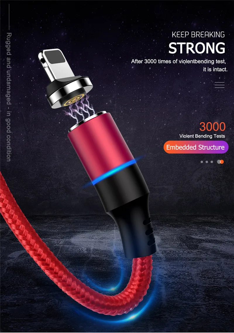 1 2 м Магнитный зарядный кабель Micro USB для samsung huawei LG Быстрая зарядка магнит Android мобильный телефон кабель для передачи данных