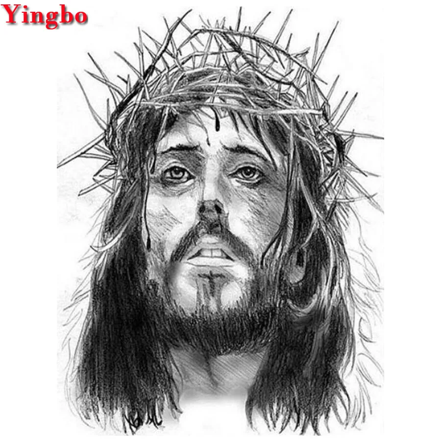 Алмазная 5D Вышивка сделай сам с изображением Иисуса Христа полноразмерная