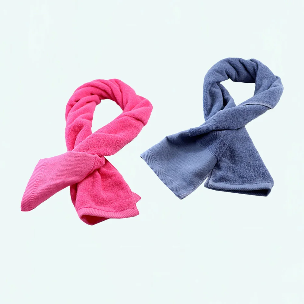 

3pcs Outdoor Sports Towel Fitness Room Sports Towel Lengthen Bathroom Towel Cotton Towel for Outdoor Home (Grey + + Wh