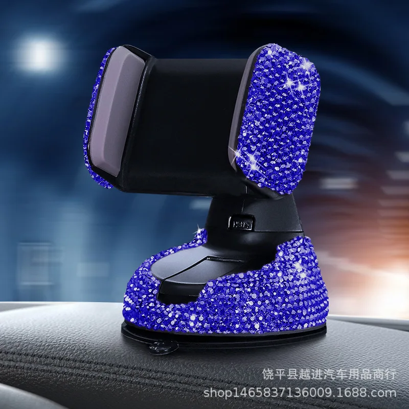

New Diamond Car Mobile Phone Holder Multi-function Air Outlet Car Navigation Bracket Car With Suction Cup Can Rotating