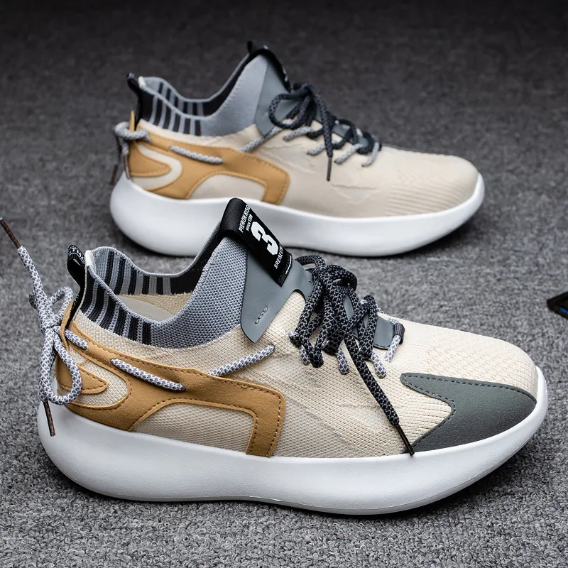 

Summer New Breathable Running Shoes Mesh Casual Shoes Flying Woven Men's Sports Shoes Men Fashion Sneakers Men's Vulcanize Shoes