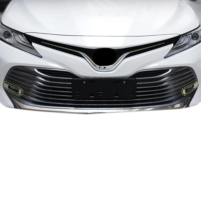 ABS хром передние и задние противотуманные фары декоративная рамка для Toyota Camry 2018