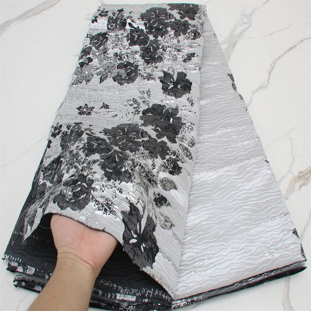 

Капот качество парча кружева вышивка цветок африканская кружевная ткань жаккардовая ткань Французский кружевной ткани Шитье 4319B