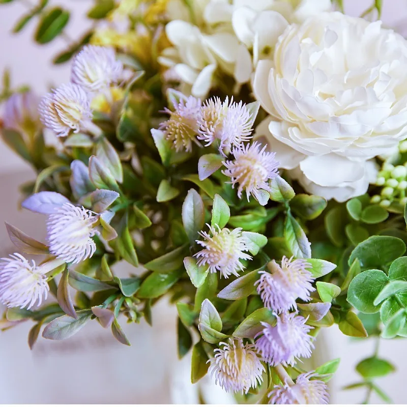 Искусственный цветок большой фрукт зеленое растение пасторальный обеденный