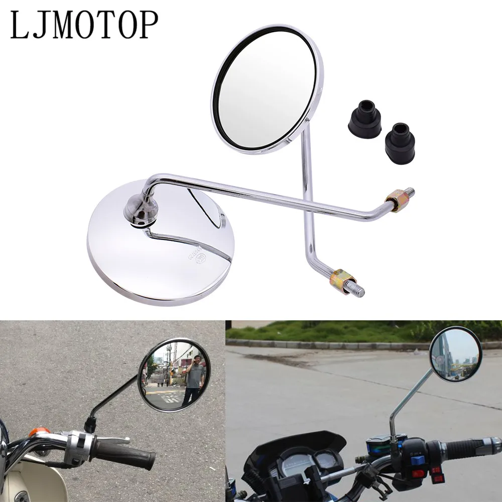 Серебряное мотоциклетное зеркало заднего вида боковое 8 мм/10 мм для Z900 ER6N Z800 Z750