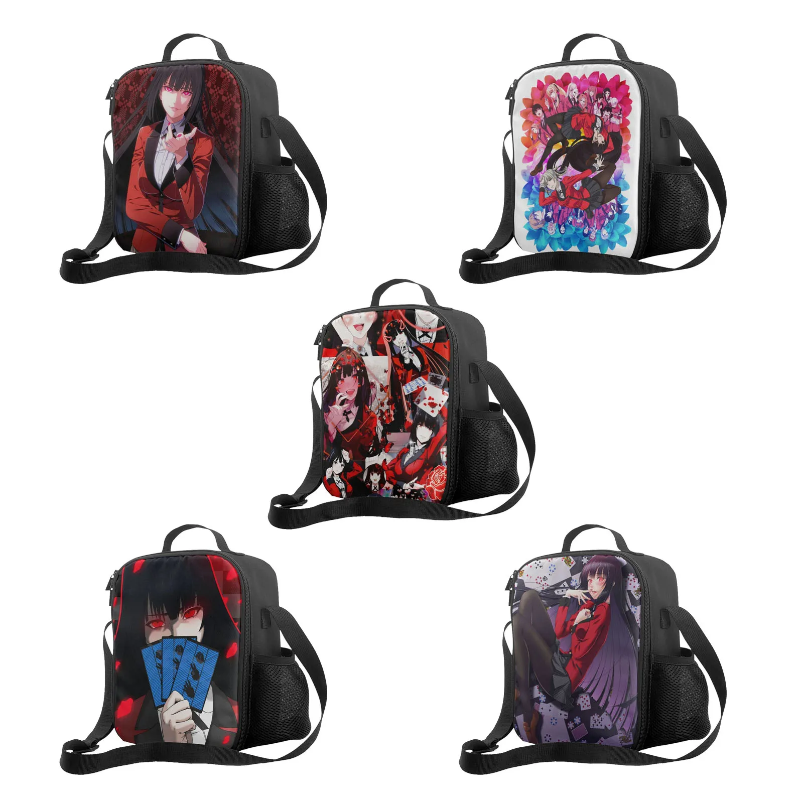 

Аниме Kakegurui Yumeko сумка для ланча, сумка, Ланч-бокс, изолированный термоконтейнер для ланча с регулируемым плечевым ремнем