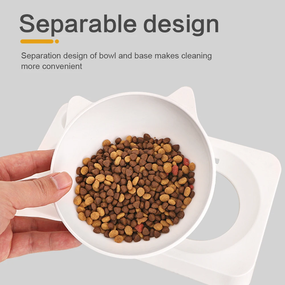 Двойной Порты и разъёмы миска для кормления домашних животных Пластик двойной