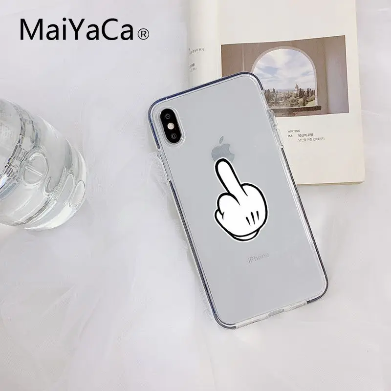 MaiYaCa/Роскошный Вертикальный чехол для телефона с рисунком Микки и Минни Маус для iPhone 8 7 6 6S Plus X XS MAX 5 5S SE XR 10