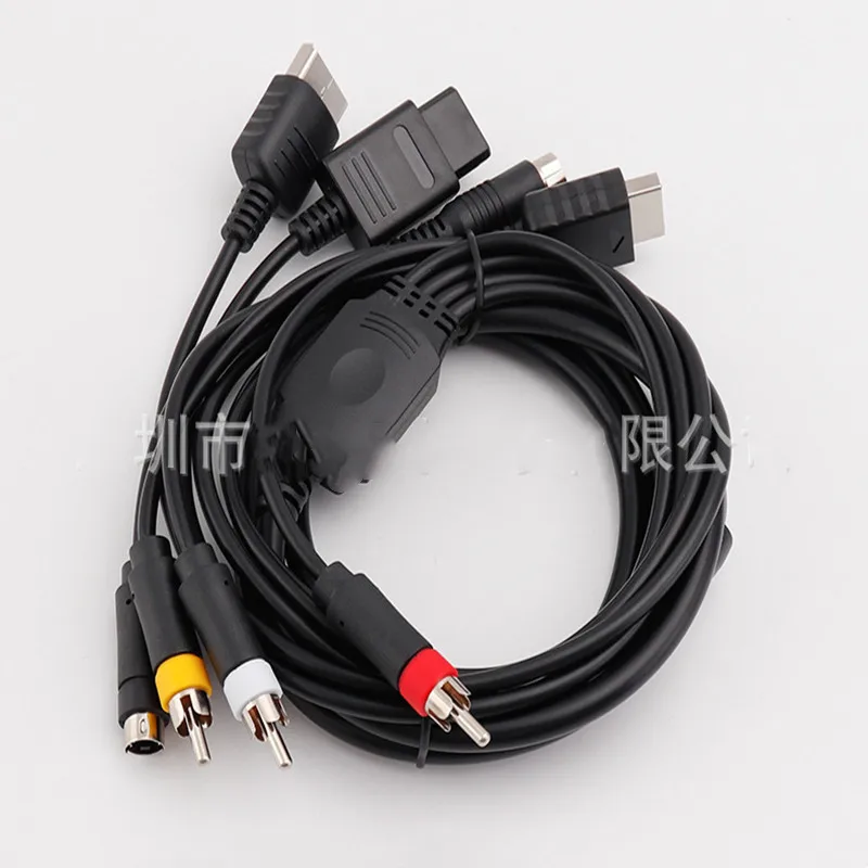 AV S-Video Cable For Game Console Sega Saturn SS DC PS1 PS2 SNES SFC Nintendo 64 NGC |